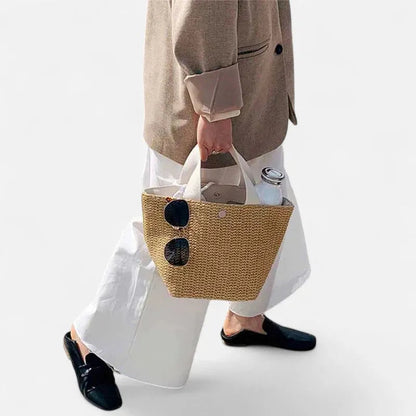 Sac à main en paille tressée Stella