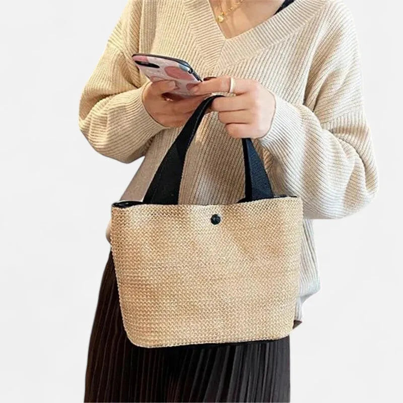 Sac à main en paille tressée Stella