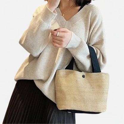 Sac à main en paille tressée Stella