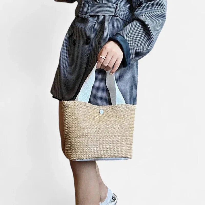 Sac à main en paille tressée Stella